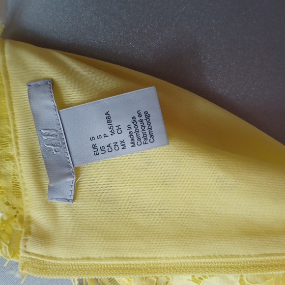 H&M Yellow Lace dress Size S - Picture 7 of 15